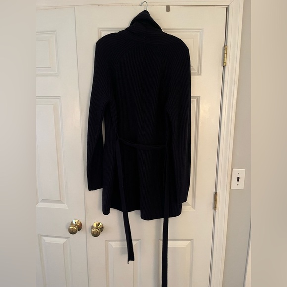 Tory Burch Ribbed Knit Belted Cardigan - Picture 4 of 6